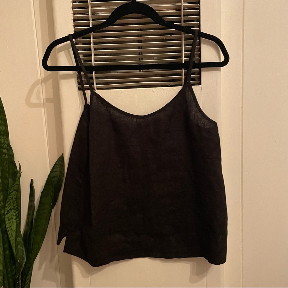 Sugar Candy Mountain Linen Camisole Black